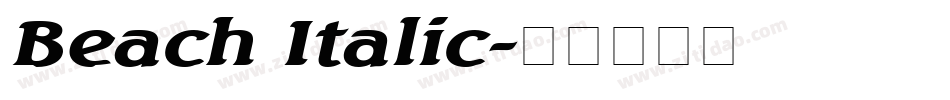 Beach Italic字体转换